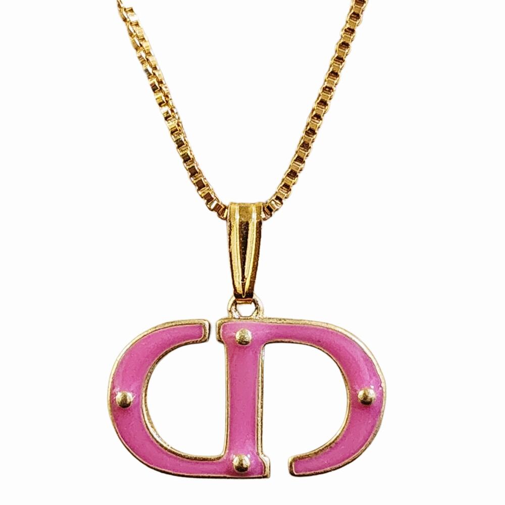 Stamped Dior Earring Finding on 18k Gold Filled 18" Chain